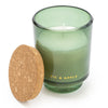 Candlelight Home 10.5CM GLASS CANDLEHOLDER WITH CORK LID - GREEN (PANTONE NO 5615C) – 5% FIG & APPLE SCENT (EAM04332/00)