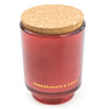 Candlelight Home 10.5CM GLASS CANDLEHOLDER WITH CORK LID - RED (PANTONE NO 7637C) – 5% POMEGRANATE & CASSIS SCENT (EAM14764/00)