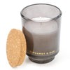 Candlelight Home 10.5CM GLASS CANDLEHOLDER WITH CORK LID - SMOKEY BLACK - 5% BERGAMOT & OUD SCENT (EAM04334/00)