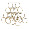 Candlelight Home 10 BOTTLE ROUNDED WINE RACK - GOLD 1PK