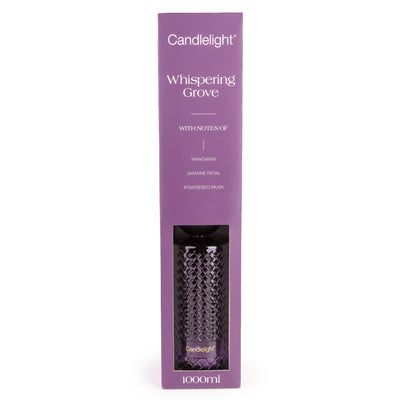 Candlelight Home 1000ml Reed Diffuser 1000ml Reed Diffuser Embossed - Whispering Grove 2pk