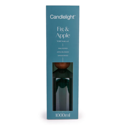 Candlelight Home 1000ml Reed Diffuser 1000ml Reed Diffuser Geometric - Fig & Apple 2pk