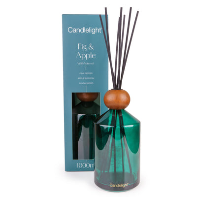 Candlelight Home 1000ml Reed Diffuser 1000ml Reed Diffuser Geometric - Fig & Apple 2pk