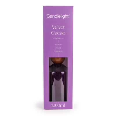 Candlelight Home 1000ml Reed Diffuser 1000ml Reed Diffuser Geometric - Velvet Cacao 2pk