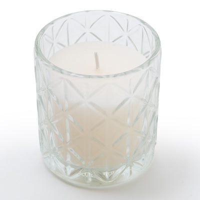 Candlelight Home 10CM DIAMOND CUT GLASS CANDLE HOLDER - CLEAR - 5% DEVON SCENT (EAK44686/00)