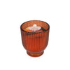 Candlelight Home 10CM MEDIUM RIDGED FOOTED GLASS CANDLE MANDARIN & ORANGE BLOSSOM - 5% MANDARIN & ORANGEBLOSSOM SCENT