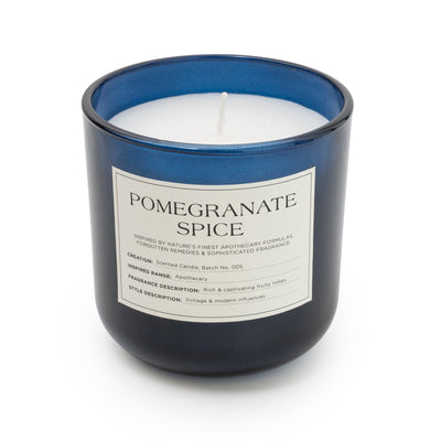 Candlelight Home 11CM GLASS JAR WAX FILLED POT WITH CORK LID POMEGRANATE SPICE - 5% MIDNIGHT POMEGRANATE SCENT (3016-6631)