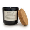 Candlelight Home 11CM GLASS JAR WAX FILLED POT WITH CORK LID TONKA & COCONUT - 5% COCO BUTTER SCENT (3018-8853)