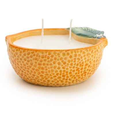 Candlelight Home 12CM CERAMIC ORANGE CANDLE - 5% ORANGEBLOSSOM MUSK SCENT (3016-6621)