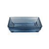 Candlelight Home 13.5CM SOAP DISH RIDGED GLASS - BLUE