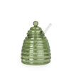 Candlelight Home 13CM GLASS HONEY JAR - GREEN