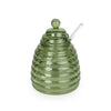 Candlelight Home 13CM GLASS HONEY JAR - GREEN