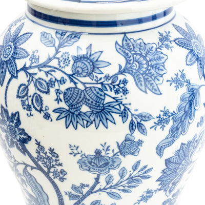 Candlelight Home 14” GINGER JAR – BLUE/WHITE DESIGN