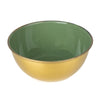 Candlelight Home 14CM MEDIUM ROUND BOWL METAL & ENAMEL - OLIVE GREEN (PANTONE NUMBER 5615C)