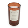 Candlelight Home 15CM LARGE GLASS CANDLE WITH CORK LID AMBER & PATCHOULI - 5% JAPANESE INCENSE & AMBER SCENT (3017-3619)