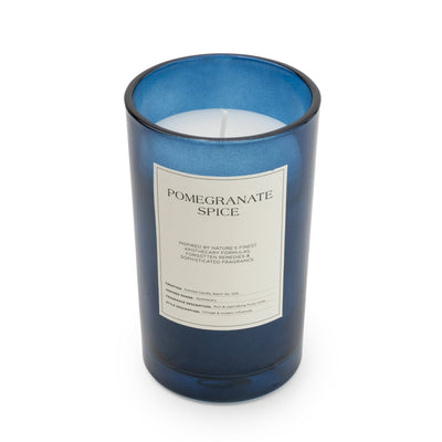 Candlelight Home 15CM LARGE GLASS CANDLE WITH CORK LID POMEGRANATE SPICE - 5% MIDNIGHT POMEGRANATE SCENT (3016-6631)