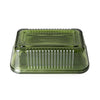 Candlelight Home 16CM RIDGED GLASS BUTTER DISH - GREEN