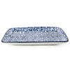 Candlelight Home 19CM RECTANGULAR PLATE - BLUE/WHITE