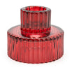 Candlelight Home 2 WAY GLASS TEALIGHT/CANDLEHOLDER HOLDER - RED (PANTONE NUMBER 7637C)