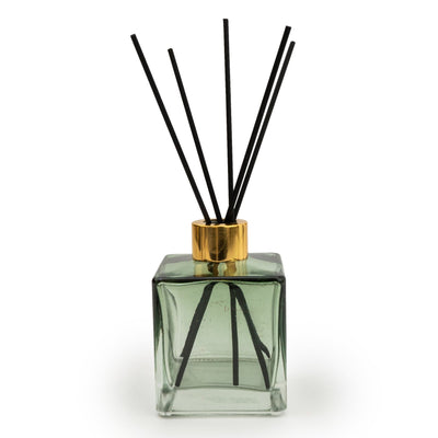 Candlelight Home 200ML SQUARE GLASS REED DIFFUSER - GREEN OMBRE – 10% FIG & APPLE SCENT (EAM04332/00)