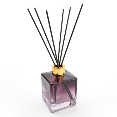 Candlelight Home 200ML SQUARE GLASS REED DIFFUSER - PLUM OMBRE – 10% SAKURA BLOSSOM SCENT (EAM14750/00)