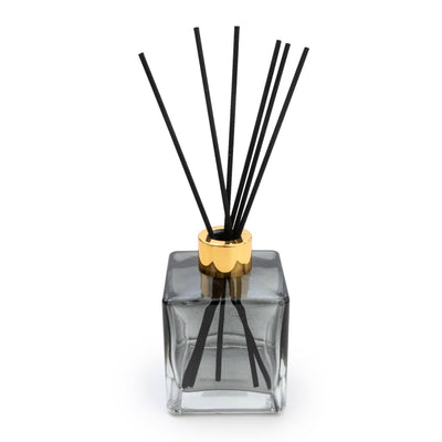 Candlelight Home 200ML SQUARE GLASS REED DIFFUSER SMOKEY BLACK OMBRE – 10% BERGAMOT & OUD SCENT (EAM04334/00)