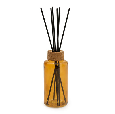 Candlelight Home 200ML TALL ROUND REED DIFFUSER WITH CORK LID - AMBER – 5% PRECIOUS OUD SCENT (EAM14769/00)04334/00)