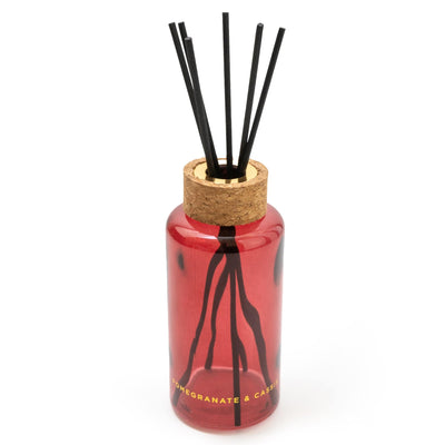 Candlelight Home 200ML TALL ROUND REED DIFFUSER WITH CORK LID - RED (PANTONE NO 7637C) – 5% POMEGRANATE & CASSIS SCENT (EAM14764/00)