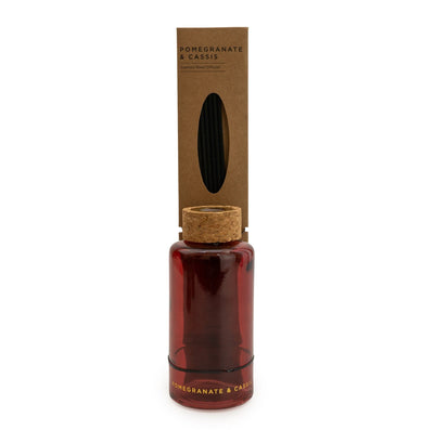 Candlelight Home 200ML TALL ROUND REED DIFFUSER WITH CORK LID - RED (PANTONE NO 7637C) – 5% POMEGRANATE & CASSIS SCENT (EAM14764/00)