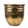 Candlelight Home 23.5CM SMALL METAL PLANTER - ANTIQUE GOLD