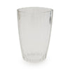 Candlelight Home 24.5CM RIDGED GLASS VASE - CLEAR