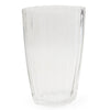 Candlelight Home 24.5CM RIDGED GLASS VASE - CLEAR