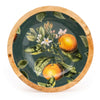 Candlelight Home 24CM ROUND DISH WITH ENAMEL INLAY ORANGE BLOSSOM - GREEN