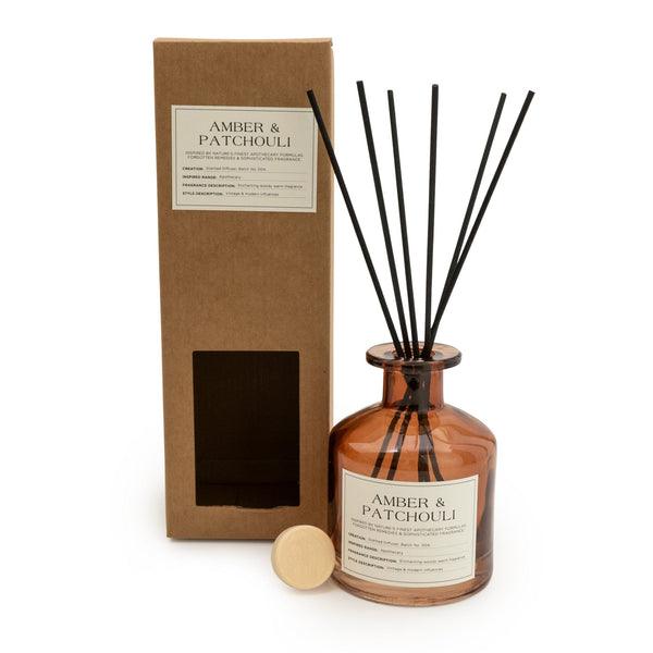 250ML Reed Diffuser Amber & Patchouli 6PK - Candlelight Home