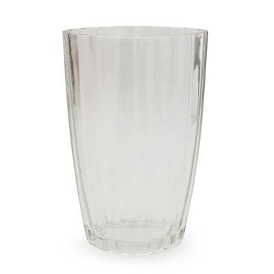 Candlelight Home 28CM RIDGED GLASS VASE - CLEAR