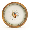 Candlelight Home 30CM ROUND MANGO WOOD TRAY WITH ENAMEL PRINT - PHEASANT