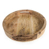 Candlelight Home 30CM ROUND TRAY PLAIN MANGO WOOD- NATURAL FINISH
