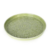 Candlelight Home 32CM ROUND PLATE METAL WITH EMBOSSED ENAMEL