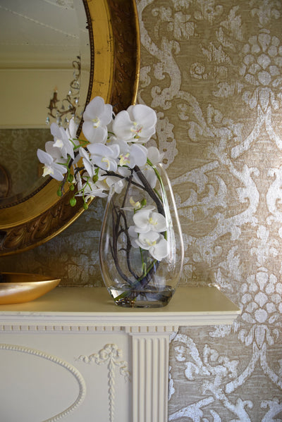 Candlelight Home 39CM ORCHID IN GLASS VASE 1PK