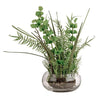 Candlelight Home 58CM GREENERY ARRANGEMENT IN GLASS FISH BOWL 1PK