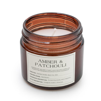 Candlelight Home 6.7CM CANDLE JAR WITH METAL LID AMBER & PATCHOULI - 5% JAPANESE INCENSE & AMBER SCENT (3017-3619)