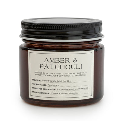 Candlelight Home 6.7CM CANDLE JAR WITH METAL LID AMBER & PATCHOULI - 5% JAPANESE INCENSE & AMBER SCENT (3017-3619)