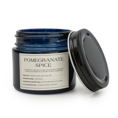 Candlelight Home 6.7CM CANDLE JAR WITH METAL LID POMEGRANATE SPICE - 5% MIDNIGHT POMEGRANATE SCENT (3016-6631)