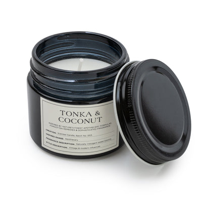 Candlelight Home 6.7CM CANDLE JAR WITH METAL LID TONKA & COCONUT - 5% COCO BUTTER SCENT (3018-8853)