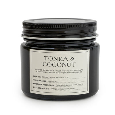 Candlelight Home 6.7CM CANDLE JAR WITH METAL LID TONKA & COCONUT - 5% COCO BUTTER SCENT (3018-8853)