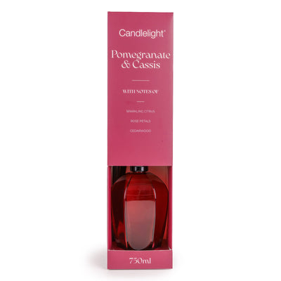 Candlelight Home 750ml Reed Diffuser 750ml Reed Diffuser Hexagonal - Pomegranate & Cassis 2pk