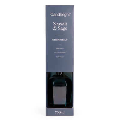 Candlelight Home 750ml Reed Diffuser 750ml Reed Diffuser Hexagonal - Seasalt & Sage 2pk