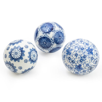 Candlelight Home 7CM BALL - ASSORTED BLUE/WHITE DESIGNS