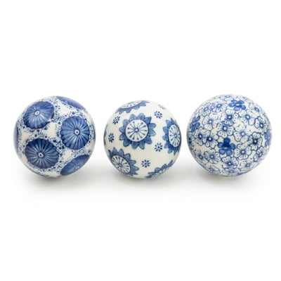 Candlelight Home 7CM BALL - ASSORTED BLUE/WHITE DESIGNS