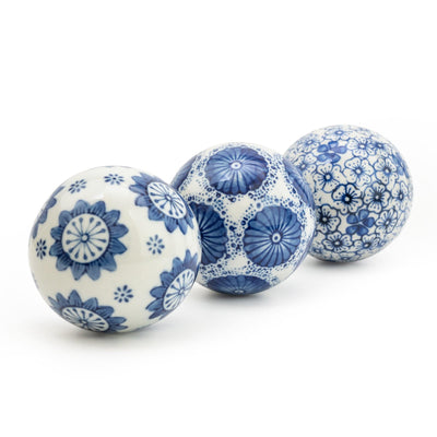Candlelight Home 7CM BALL - ASSORTED BLUE/WHITE DESIGNS